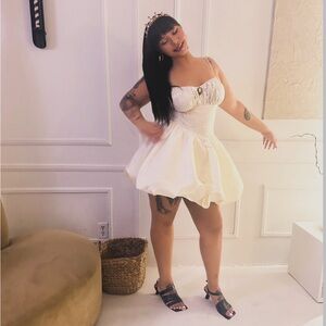 Elegant Cream Mini Dress